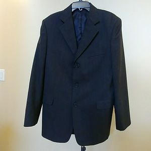 Boys Calvin Klein charcoal textured blazer.